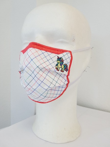 Einhorn rosa - Behelfs-Mund-Nase-Maske